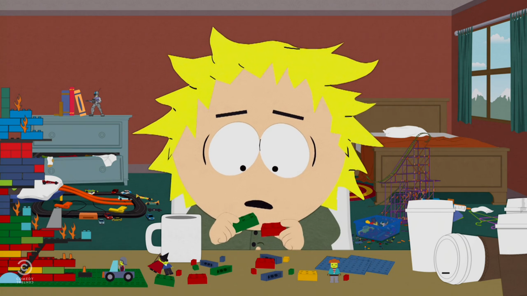 In the newest episode of South Park, you can see a Knex Coaster in Tweek&ap...